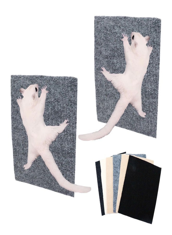 MHLLGN Sugar Glider Cage Accessories, 6 Pack Sugar Glider Climbing Felt Mat, Sugar Glider Toys, Sugar Glider Enrichment Toys for Sharpening Claws, Sugar Glider Scratching Pads for Cage Wall and Furniture - Image 1